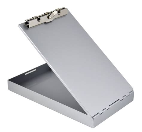 small metal clipboard with storage